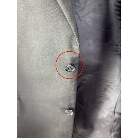 Brooks Brothers Mens Size 41L/35 100% Wool Blazer Jacket Black Long Sleeve - Picture 3 of 11